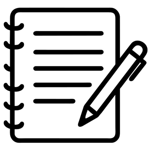 journal notebook icon outline