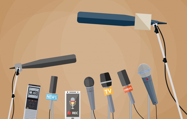 Vector journalism, live report, hot news