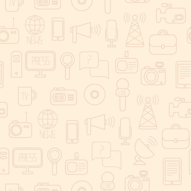 Vector journalism seamless pattern