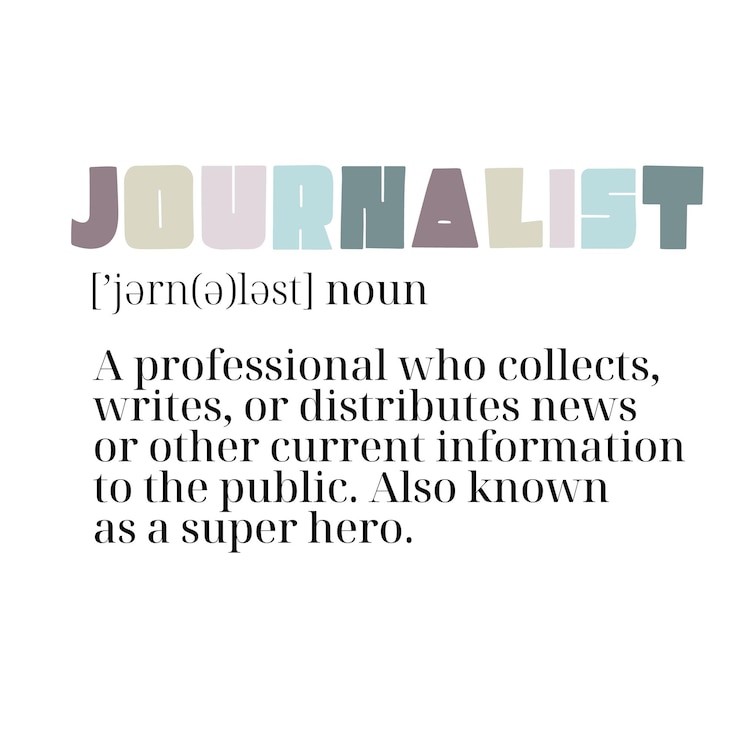 Vector journalist svg tshirt design journalist svg cut files design journalist typography vector design