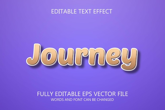 Journey 3d editable text style effect