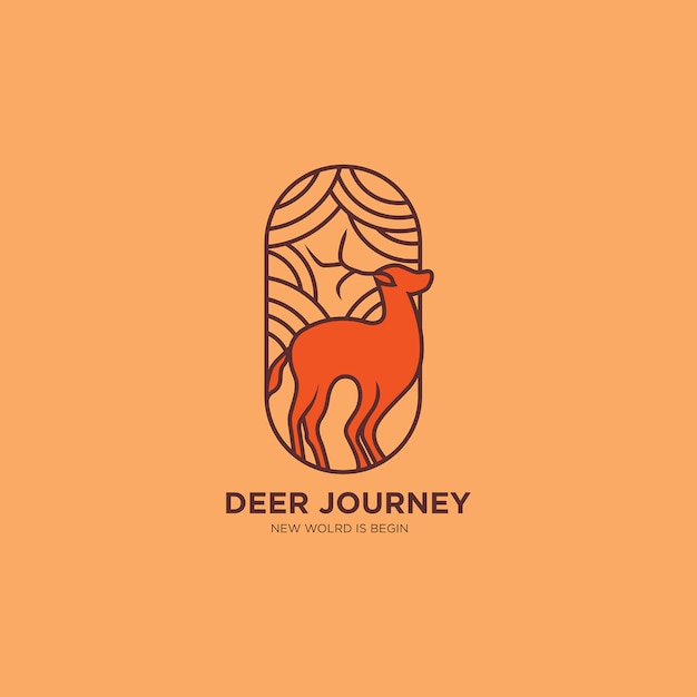 Journey Deer logo illustration