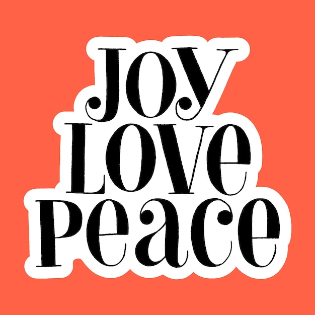 벡터 joy love peace 손으로 그린 크리스마스 레터링 인용문. 소셜 미디어, 인쇄, 티셔츠, 카드, 포스터, 판촉 선물, 방문 페이지, 웹 디자인 요소에 대한 텍스트입니다. 벡터 일러스트 레이 션