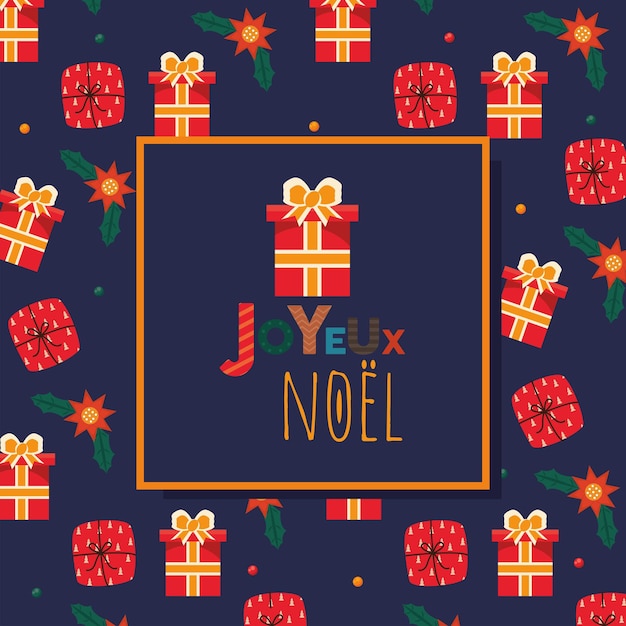 Joyeux noel square frame