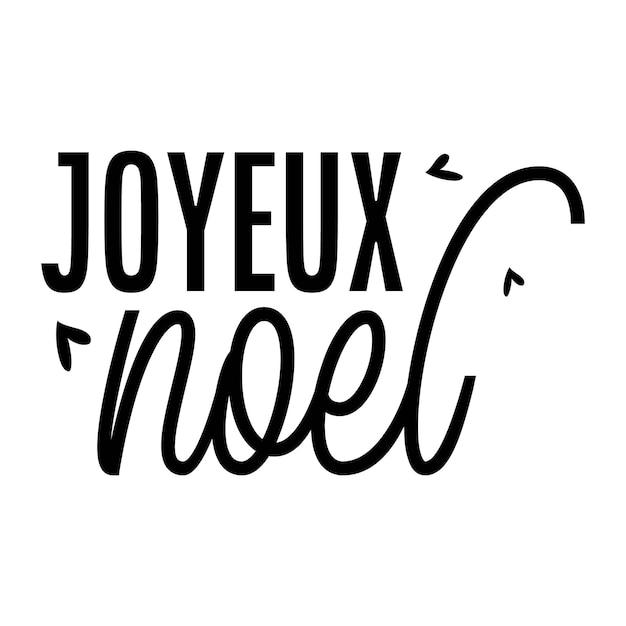 Joyeux noel Typography Premium Vector Design
