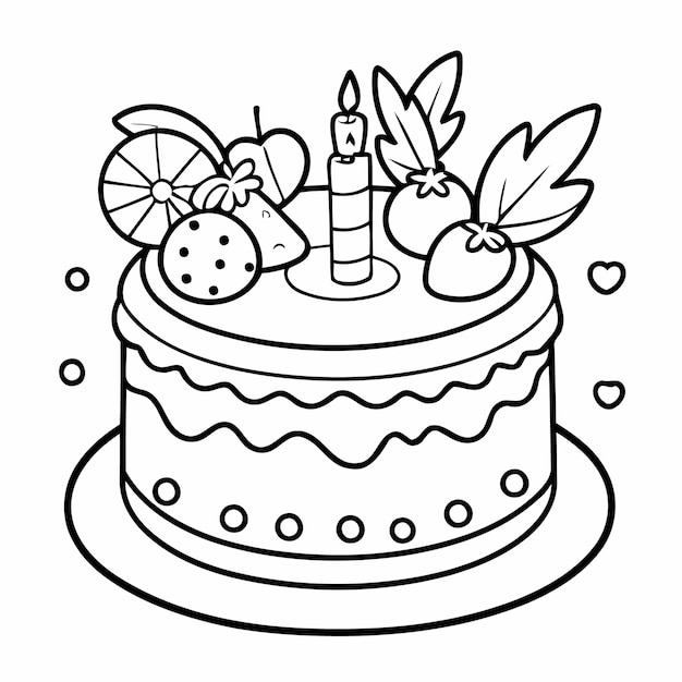 Joyful Cake doodle for children books