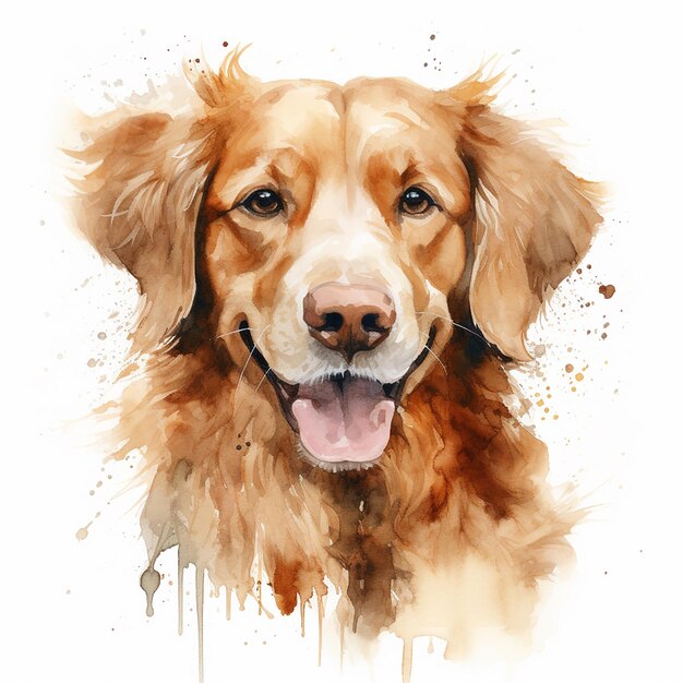 Premium Vector | Joyful doggy illustration with a white canvas