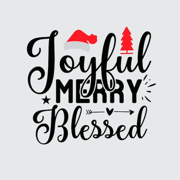 Joyful Merry Blessed 티셔츠 디자인