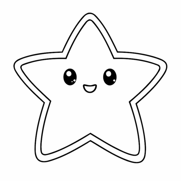 Vector 즐거운 스타 컬러링 책 표지 디자인.