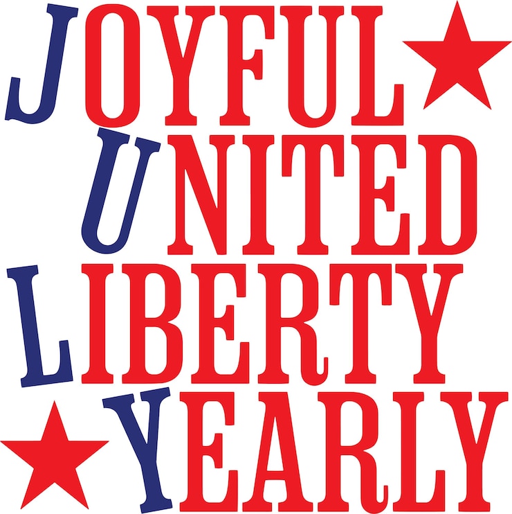 Vector joyful united liberty yearly
