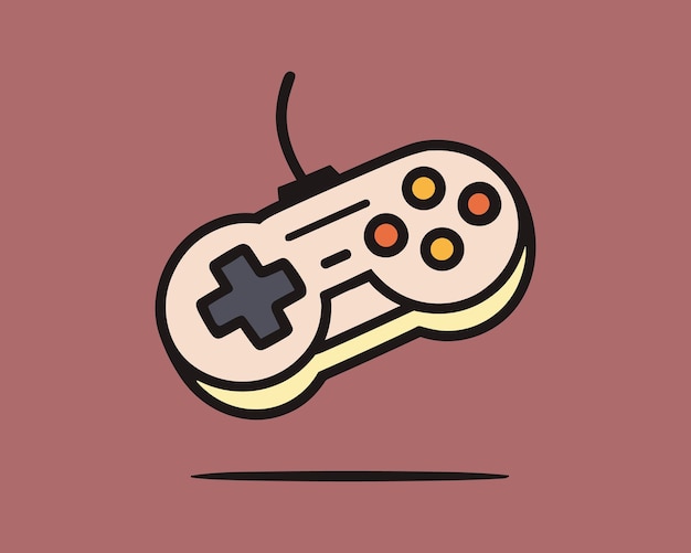 Vector joypad vector flat color icon game joystick vector graphics