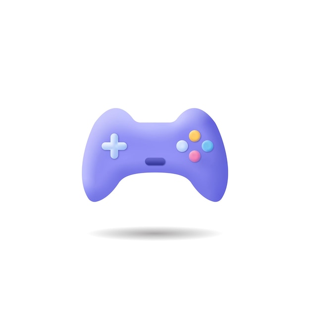 Joystick gamepad game console or game controller computer gaming 3d vector icon