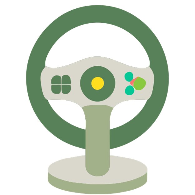 Vector joystick icon colored shapes