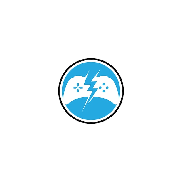 Joystick logo vector pictogram illustratie Games controller logo vector ontwerpsjabloon