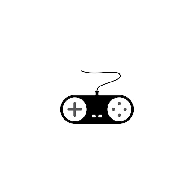 Joystick logo vector pictogram illustratie Games controller logo vector ontwerpsjabloon