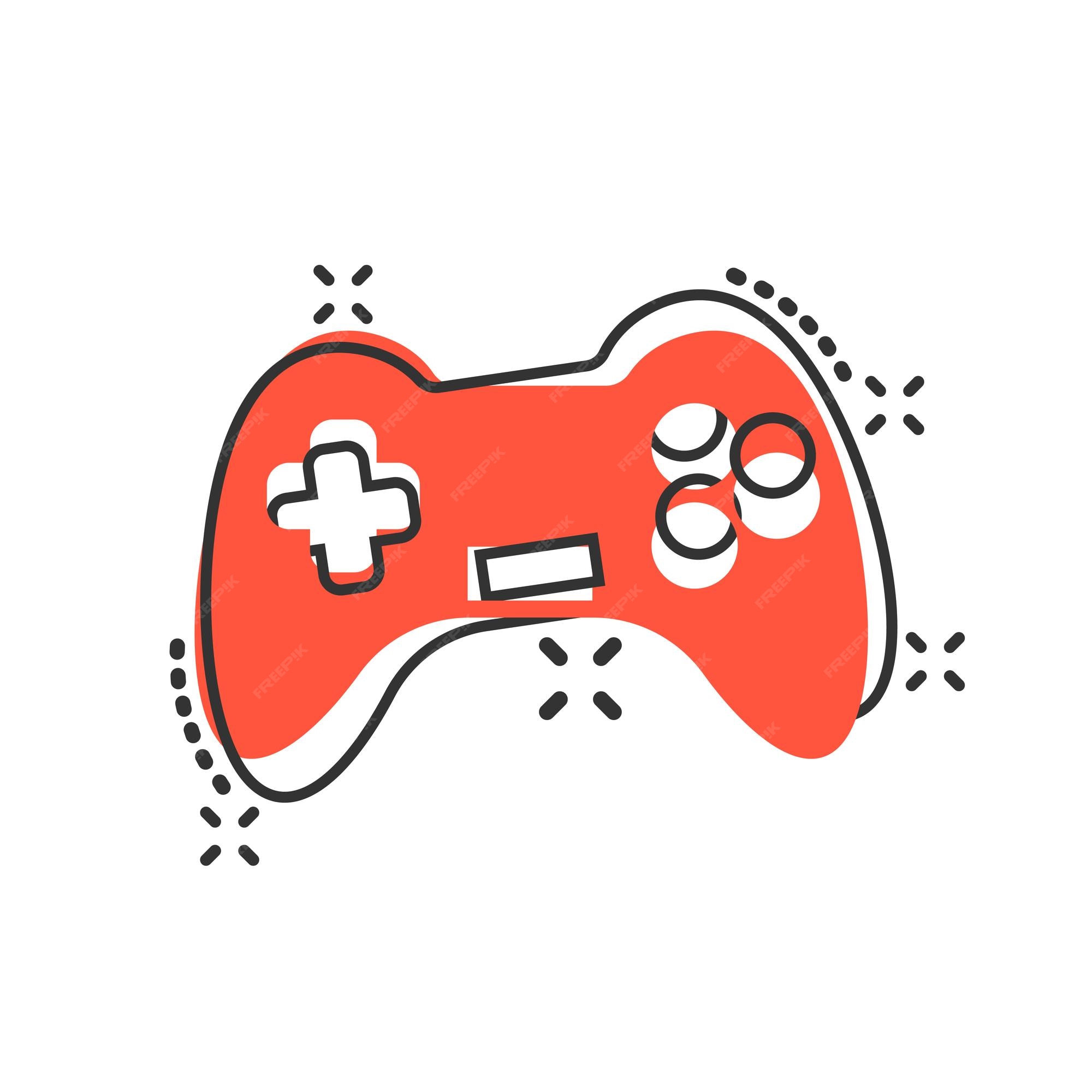 Browser Games - Modern Vector Single Line Design Icon. Image Depicting Red  And Blue Color Window Of A Video Game Connected To Controller On White  Background. Use It For Web Site Presentation