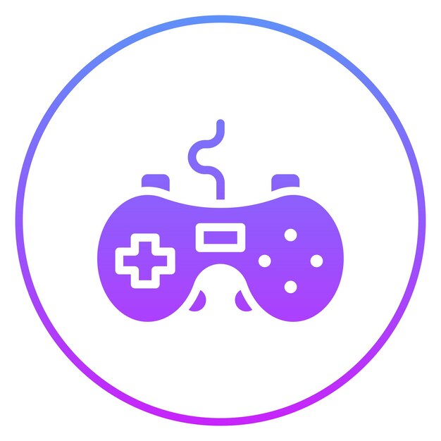 Joystick vector icon illustration of Computer and Hardware iconset