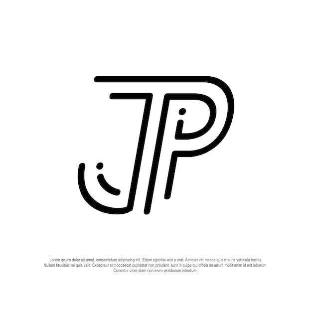 JP minimal line logo