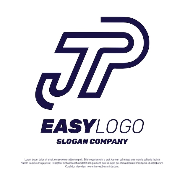 Vector jp monogram brief logo