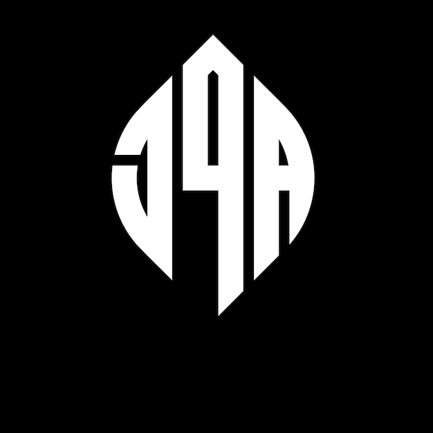 jqa circle letter logo design with circle and ellipse shape jqa ellipse letters with typographic style the three initials form a circle logo jqa circle emblem abstract monogram letter mark vector