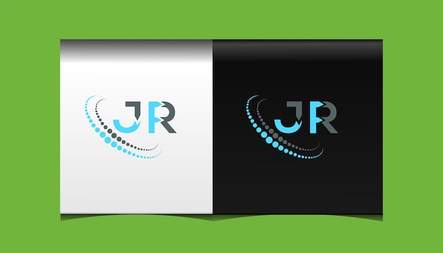 Vector jr initial modern logo design vector icon template