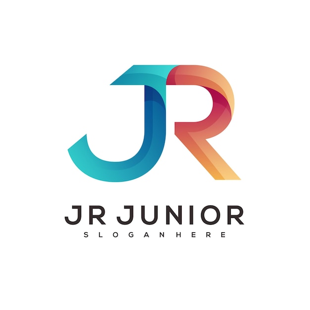 Jr letter logo template