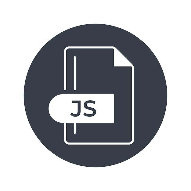 Vector js icon js file format extension filled icon