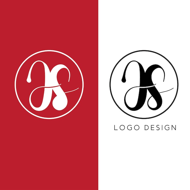 Js initial letter logo design