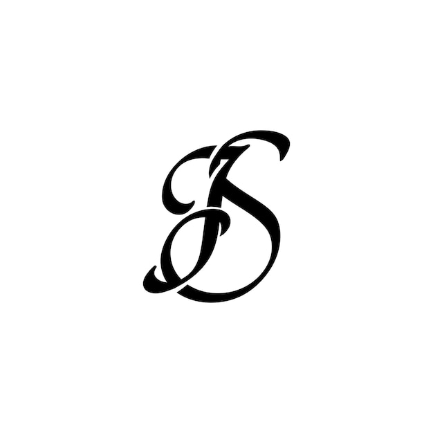 JS Initialen logo ontwerp Initial Letter Logo CREATIVE LUXURY logo template