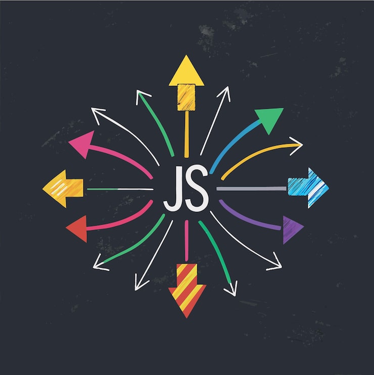 Vector js javascript modern programming language for software development or application concept multi c
