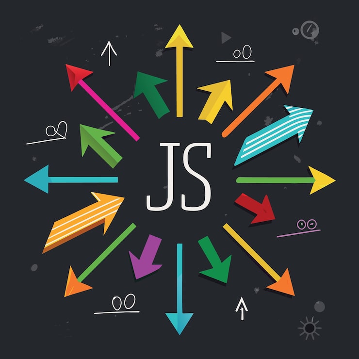 Vector js javascript modern programming language for software development or application concept multi c