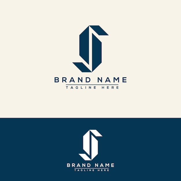 JS Logo Design Template Vector Graphic Branding Element.