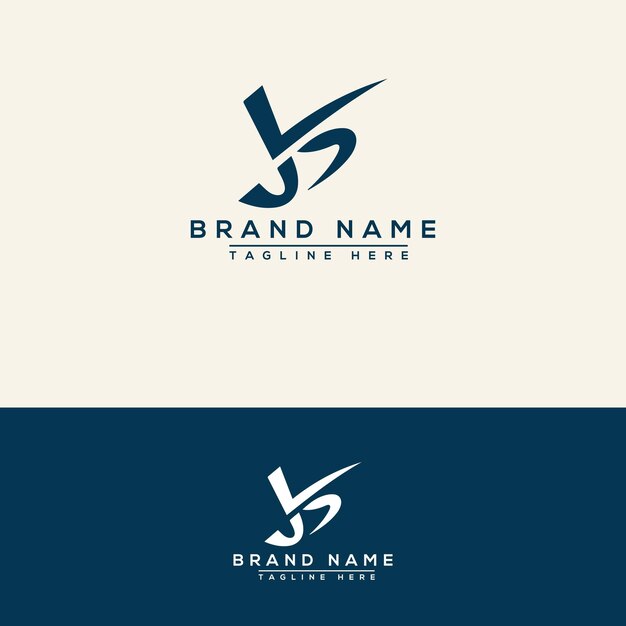 JS Logo Design Template Vector Graphic Branding Element.