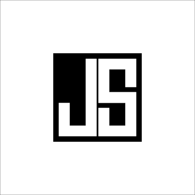 JS モダン・レター・コンビネーション・ロゴ ミニマリスト・デザイン
