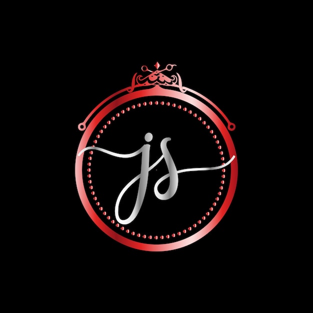 Js monograms logo, salon, luxury cosmetics spa beauty vector template