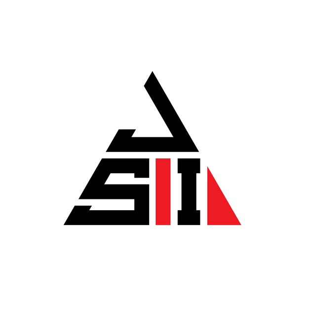 JSI triangle letter logo design with triangle shape JSI triangle logo design monogram JSI triangle vector logo template with red color JSI triangular logo Simple Elegant and Luxurious Logo