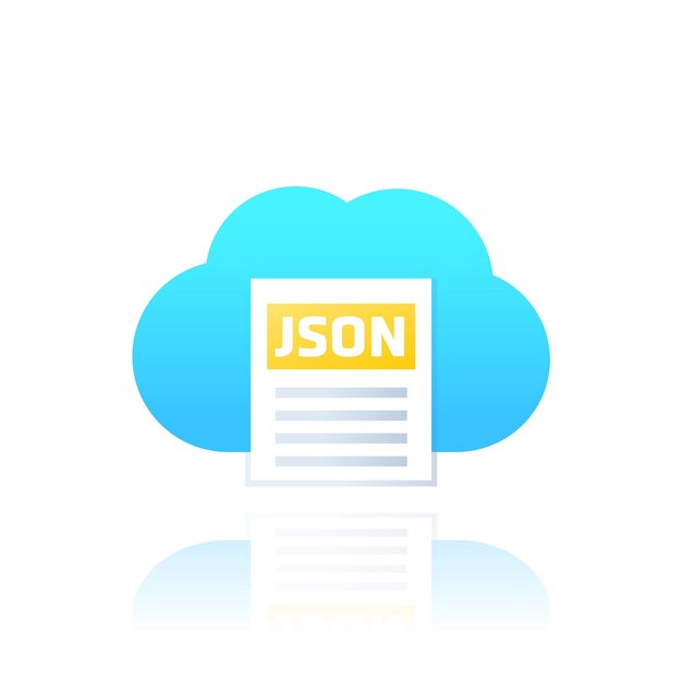 JSON file upload to cloud icon for web