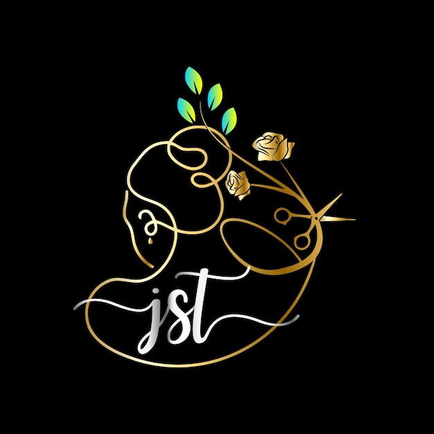 JST initial logo, salon , Luxury Cosmetics Spa Beauty vector template