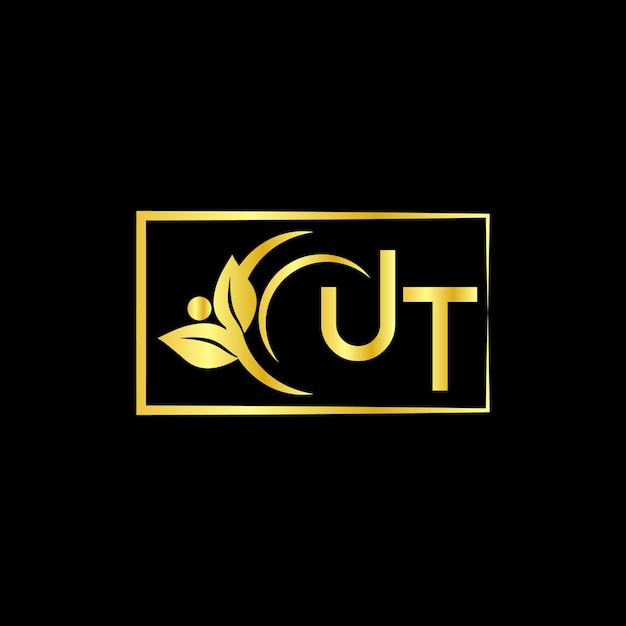 jt letter branding logo ontwerp met een bloem logo