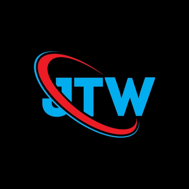 JTWのロゴ JTWの文字Logoのデザイン  JTWのイニシアルJTwのロゴは円と大文字で結びついておりJT Wのタイポグラフィーはテクノロジー事業と不動産のブランドです