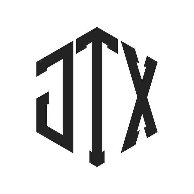 Дизайн логотипа JTX Первоначальная буква JTX Монограмма Логотип с использованием шестиугольной формы