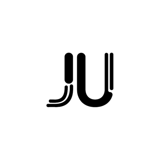 JU monogram logo design letter text name symbol monochrome logotype alphabet character simple logo