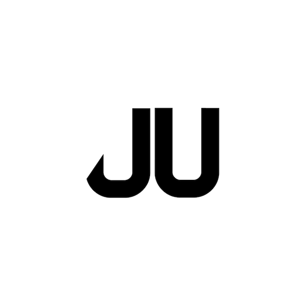 JU monogram logo design letter text name symbol monochrome logotype alphabet character simple logo