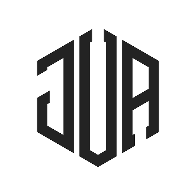 ロゴデザイン: JUA モノグラム (六角形の形を用いたロゴ)