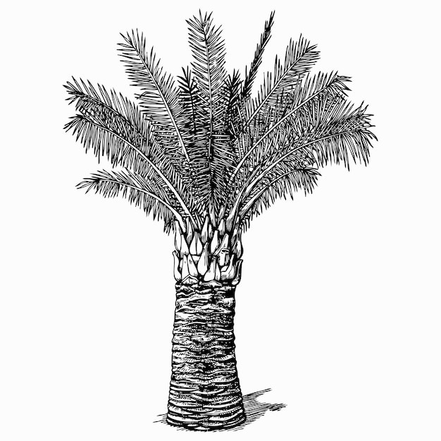 Vector jubaea spectabilis (chilean wine palm)