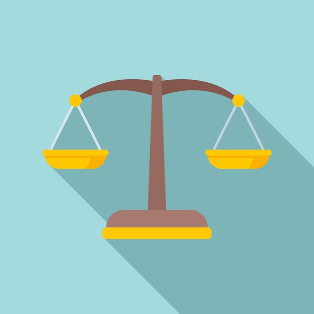 Judge balance icon Flat illustration of judge balance vector icon for web design