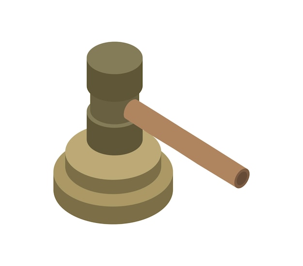 Judge hammer isometric