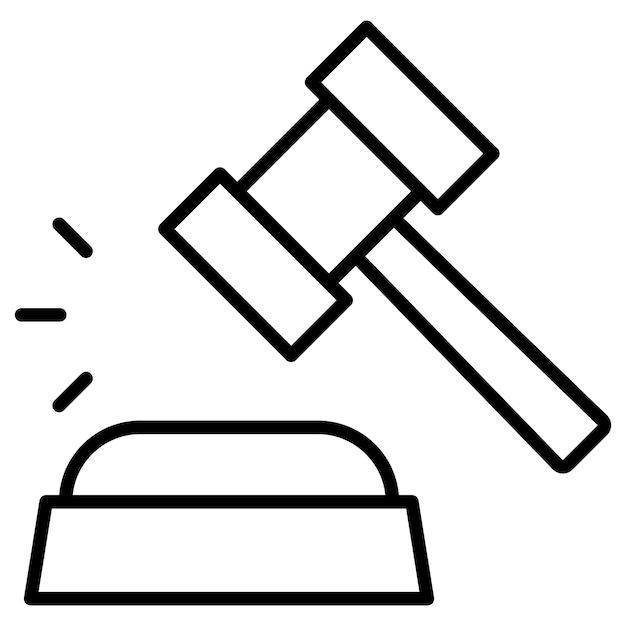 Judge Hammer Vector illustratie