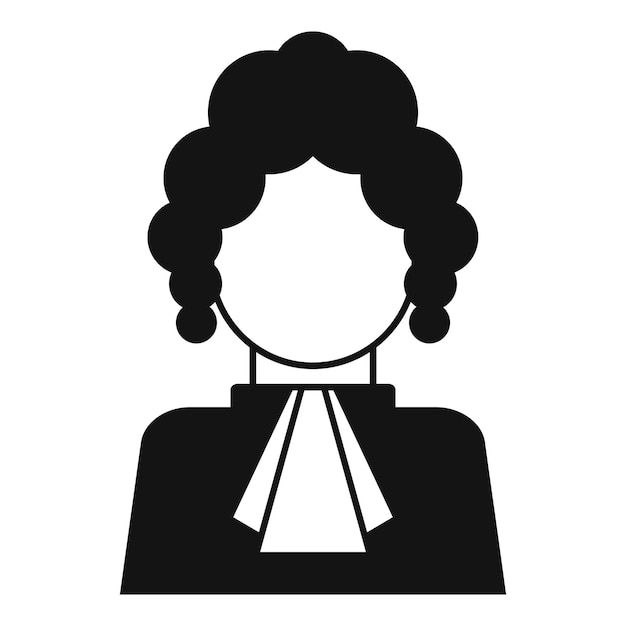 판사 사람 아이콘 흰색 배경에 고립 된 웹 디자인을 위한 판사 사람 벡터 아이콘의 간단한 그림