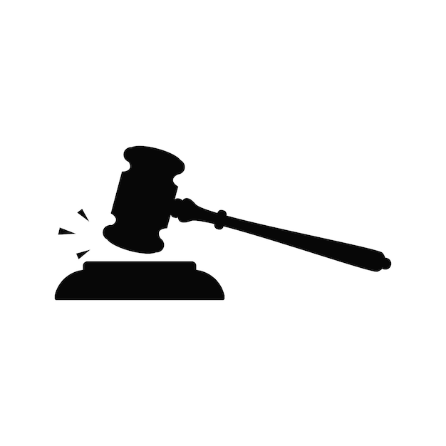 Vector judges gavel silhouette